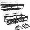 2 Pack Stainless Steel Shower Caddy Set - Complete Storage Solutions