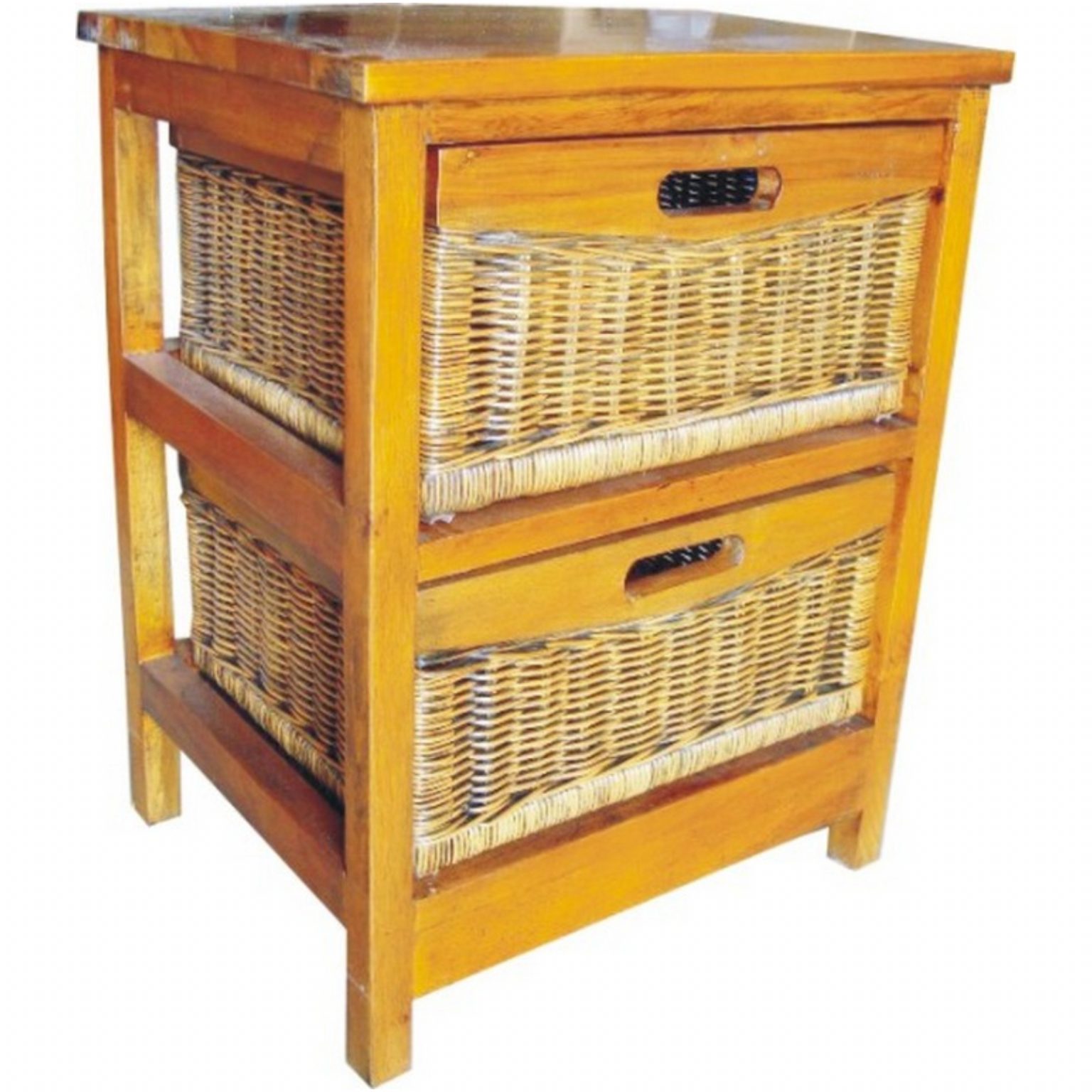 2 Drawer Cane Storage 48x39x62cm Complete Storage Solutions