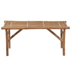 118cm Bamboo Folding Garden Bench with Cushion - Complete Storage Solutions