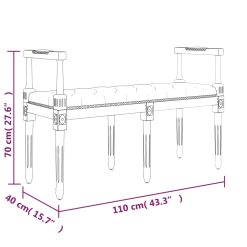Fabric Bench 110x40x70cm - Complete Storage Solutions