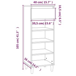 Shoe Cabinet 40x36x105cm - Complete Storage Solutions