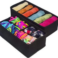 4 Piece Foldable Storage Boxes Set - Black - Complete Storage Solutions
