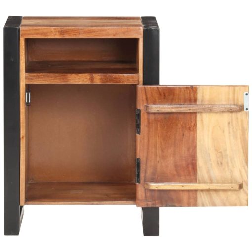 Acacia Wood Bedside Cabinet 40x35x55cm - Image 3