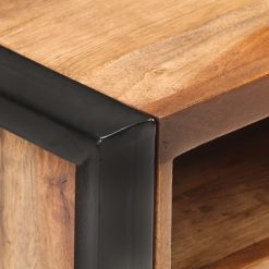 Acacia Wood Bedside Cabinet 40x35x55cm - Complete Storage Solutions