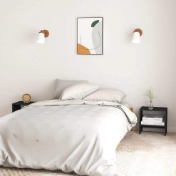 2 Piece Solid Pinewood Bedside Cabinet Set 40x30.5x40cm - Complete Storage Solutions