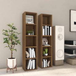 2 Piece CD Cabinet Set 21x16x93.5cm - Complete Storage Solutions
