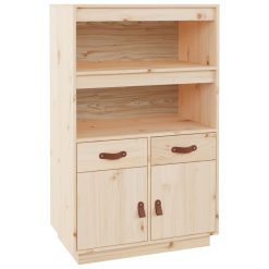 Pine Wood Highboard 67x40x108.5cm - Complete Storage Solutions