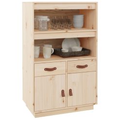 Pine Wood Highboard 67x40x108.5cm - Complete Storage Solutions