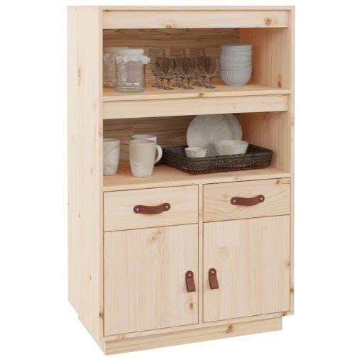 Pine Wood Highboard 67x40x108.5cm - Image 4