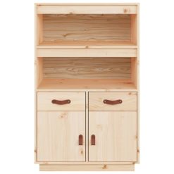 Pine Wood Highboard 67x40x108.5cm - Complete Storage Solutions