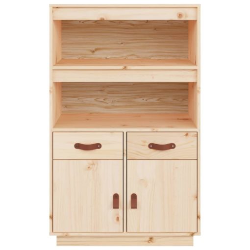 Pine Wood Highboard 67x40x108.5cm - Image 6