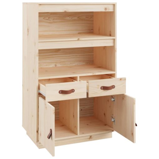 Pine Wood Highboard 67x40x108.5cm - Image 7