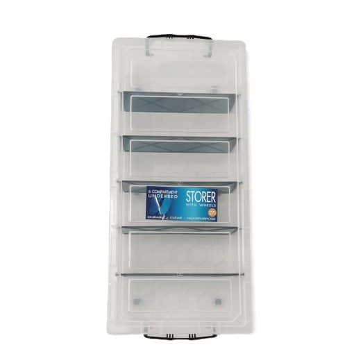27L Under Bed 6 Compartment Storage Container - Image 3