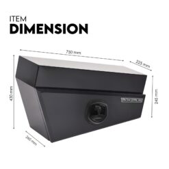 Alternative view of 750mm Under Tray Aluminium Tool Box Set