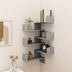 2 Piece Wall Corner Shelves Set 40x40x50cm - Complete Storage Solutions