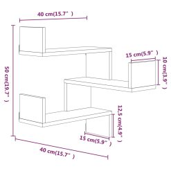 2 Piece Wall Corner Shelves Set 40x40x50cm - Complete Storage Solutions