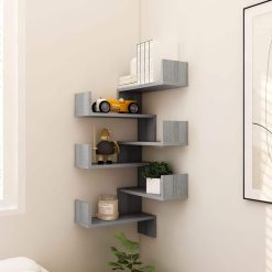 2 Piece Wall Corner Shelves Set 40x40x50cm - Complete Storage Solutions