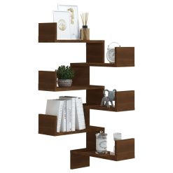 2 Piece Wall Corner Shelves Set 40x40x50cm - Complete Storage Solutions