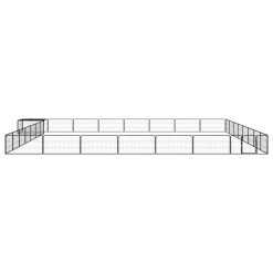 Alternative view of 32-Panel Powder-coated Steel Dog Playpen 800x800x50cm - Black