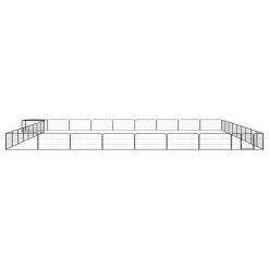 Alternative view of 36-Panel Powder-coated Steel Dog Playpen 900x900x50cm - Black