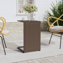 Poly Rattan C Table 40x35x60cm - Complete Storage Solutions