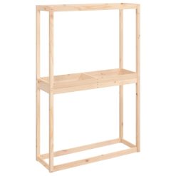 Alternative view of Pine Wood Tyre Rack 120x40x180cm