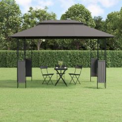 Steel Gazebo with Roof 400x300x270cm - Anthracite
