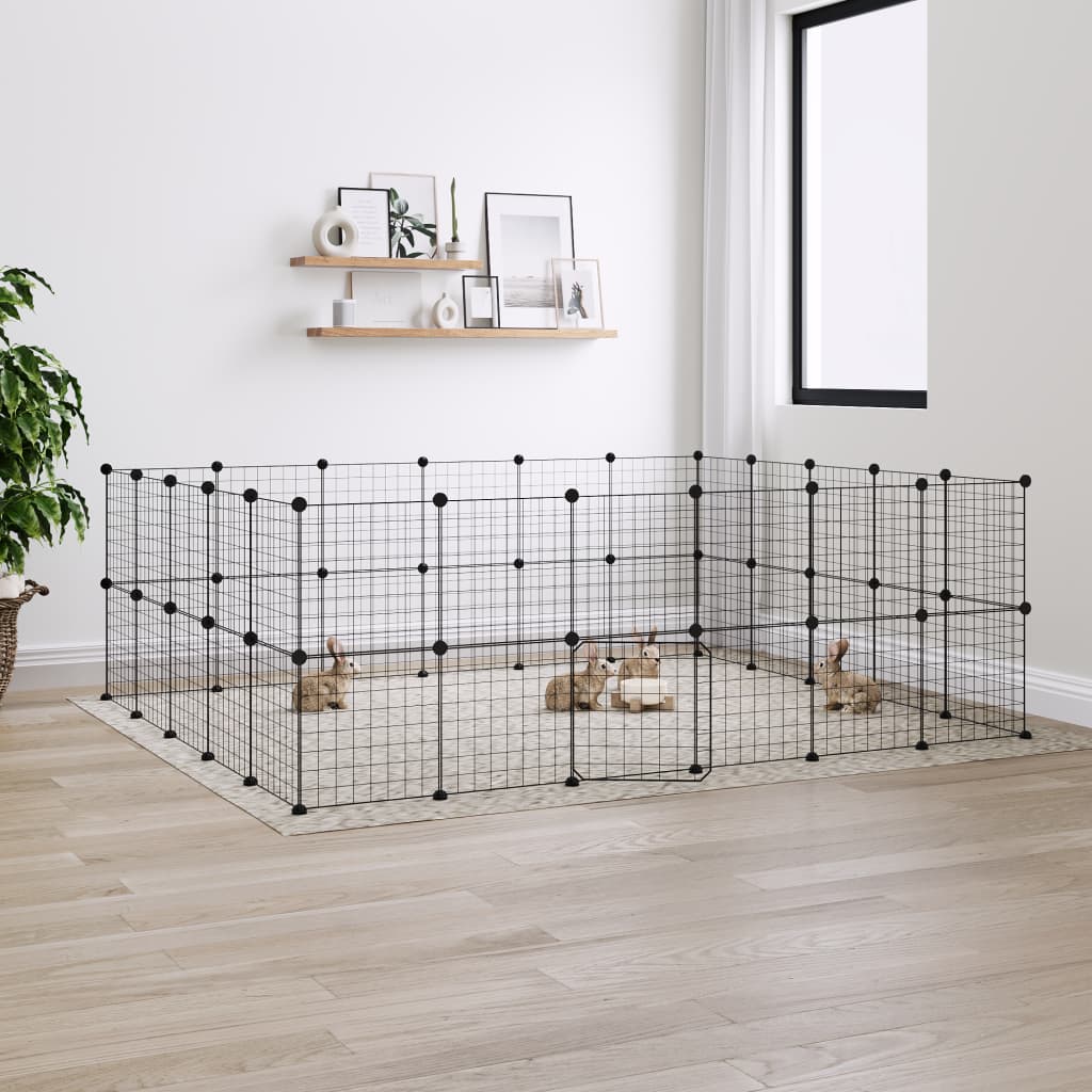 44Panel Steel Pet Cage with Door 35x35cm Complete Storage Solutions