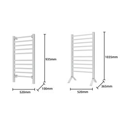 Heated Towel Rack 52x36.5x103.5cm - Complete Storage Solutions