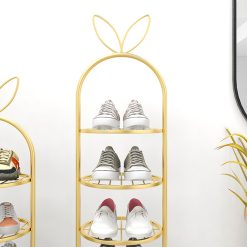 6 Tier Bunny Ears Shape Metal Shoe Organiser - Complete Storage Solutions