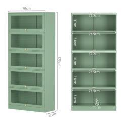 Buffet Sideboard 79x32x175cm - Green - Complete Storage Solutions