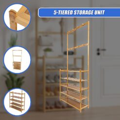 5 Tier Coat Stand 70x24x171cm - Complete Storage Solutions