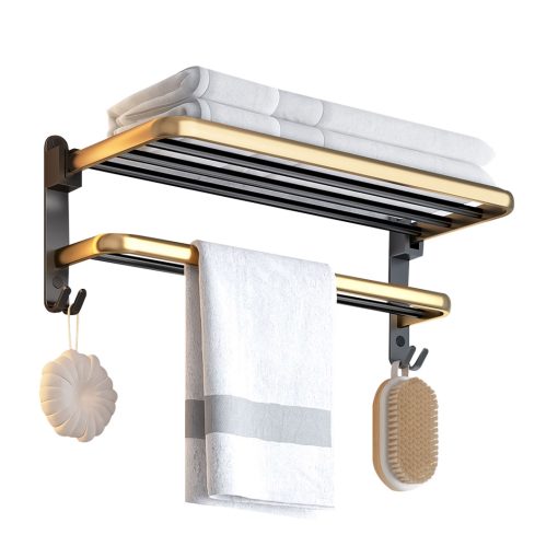 62cm Wall-Mounted Double Pole Towel Holder