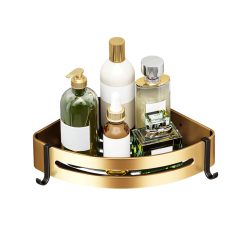 Wall-Mounted Triangular Bathroom Storage Corner Rack 24.5x24x6cm - Complete Storage Solutions