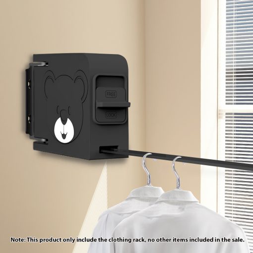 160mm Wall-Mounted Retractable Clothes Line Dry Rack - Image 2