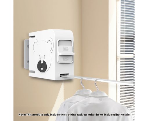 160mm Wall-Mounted Retractable Clothes Line Dry Rack - Image 11