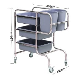 3 Tier Food Trolley 80x43x89cm - Complete Storage Solutions