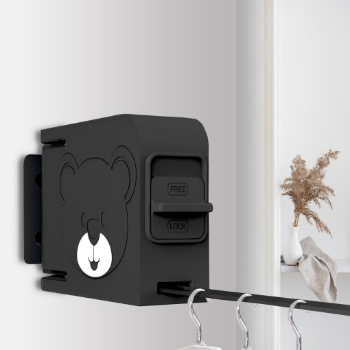 160mm Wall-Mounted Retractable Clothes Line Dry Rack - Image 4