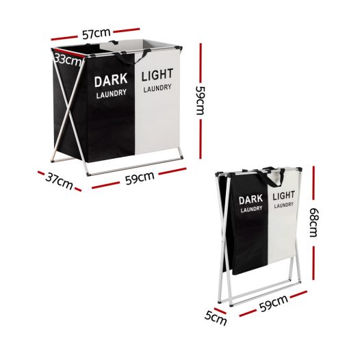 2 Section Laundry Hamper - Image 2