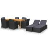 Black with back cushions