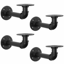 4 Piece Pipe Floating Shelf Bracket Set