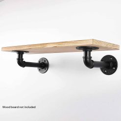 4 Piece Pipe Floating Shelf Bracket Set - Complete Storage Solutions