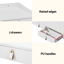 LED Dressing Table - White - Complete Storage Solutions