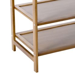 8 Shelf Bamboo Clothes Rack 110x30x150cm - Complete Storage Solutions