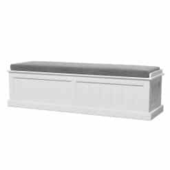 Alternative view of Storage Ottoman Blanket Box 140x40x40cm - Grey