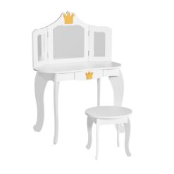 3 Mirror Kids Dressing Table Set - Complete Storage Solutions