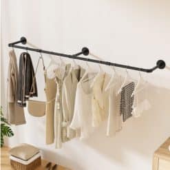Wall Mounted Metal Clothes Rack