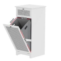 Laundry Hamper 40x41x90cm - White - Complete Storage Solutions