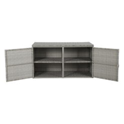 Wicker Outdoor Storage Cabinet 110.5x60x63cm - Complete Storage Solutions
