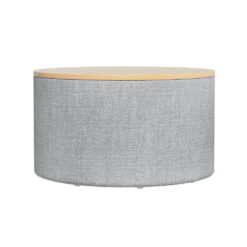 60cm Linen Storage Ottoman - Grey - Complete Storage Solutions